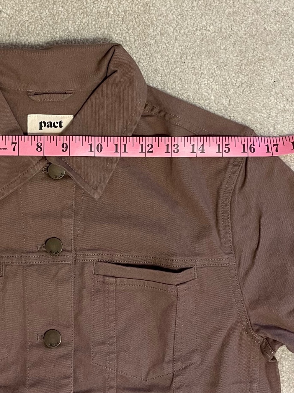 Pact Women's Stretch Twill Denim Jacket (ORGANIC Cotton)(NWT) - Picture 5 of 10